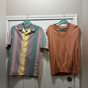 BRAND NEW SEZANE/OCTOBRE SHIRTS and vintage YSL knit vest tops